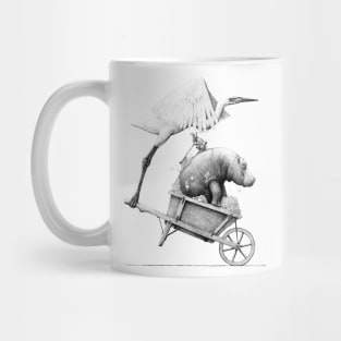 kruiwagen met nijlpaard Mug